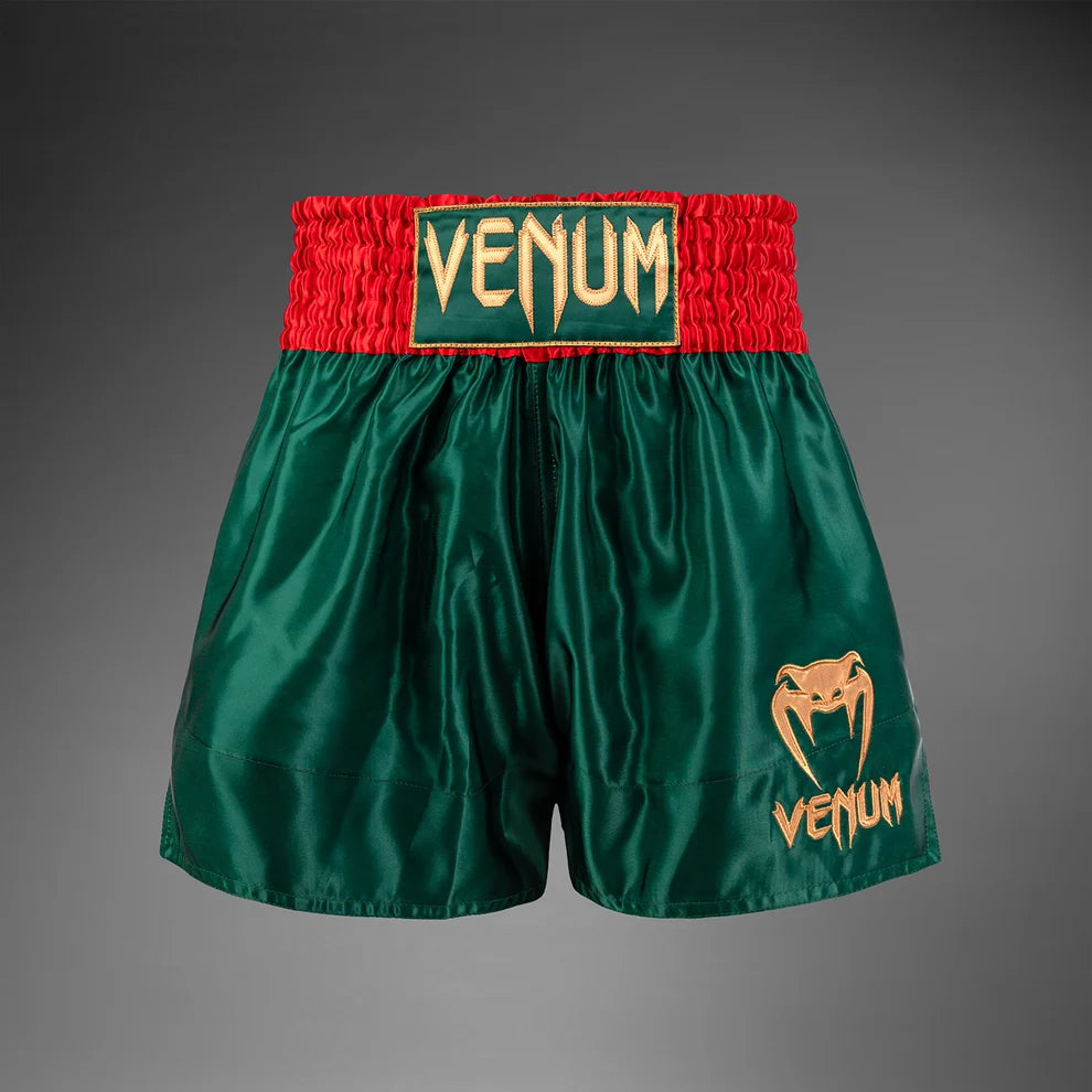 Short Muay Thai Venum Classic Green Red - L
