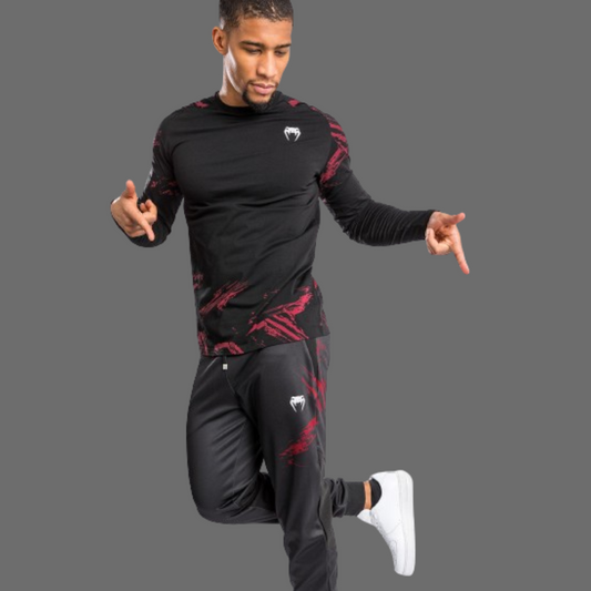 Camisa Manga Larga UFC Authentic Fight Week Black/Red - Talla L