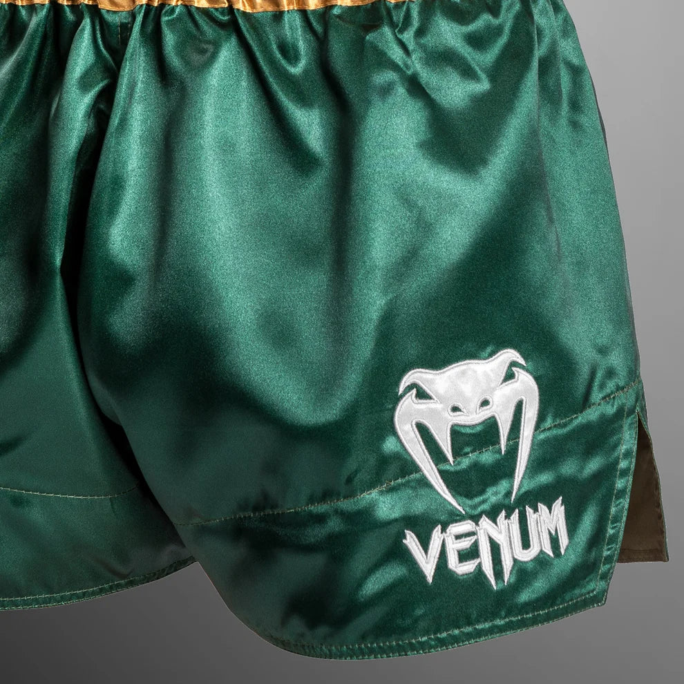 Short Muay Thai Venum Classic Green Gold - S