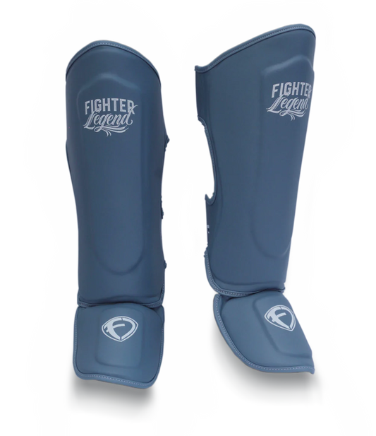 ESPINILLERA FIGHTER LEGEND GRIS PETROLEO GD