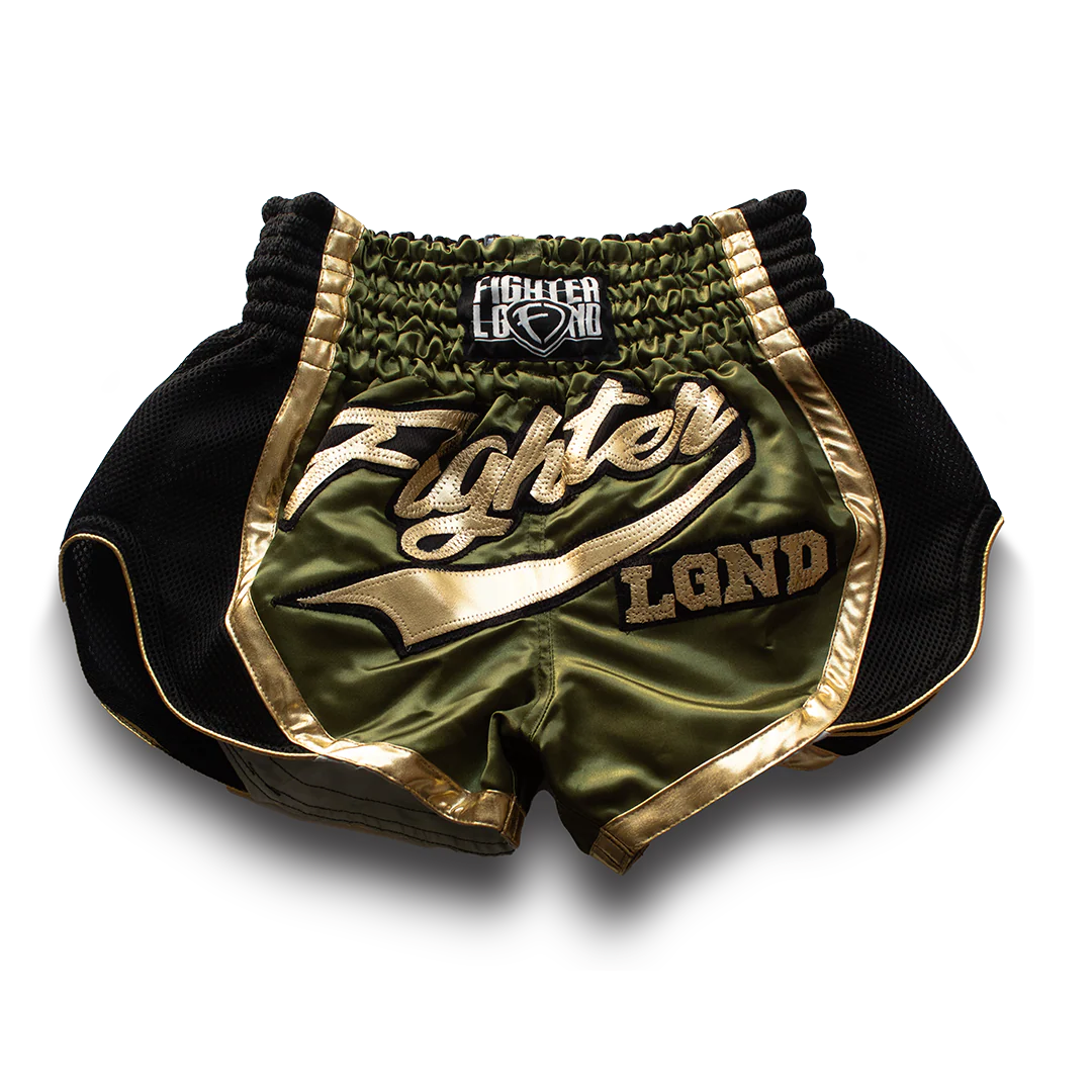 Short Muay Thai FL Super Slim Verde Oro L