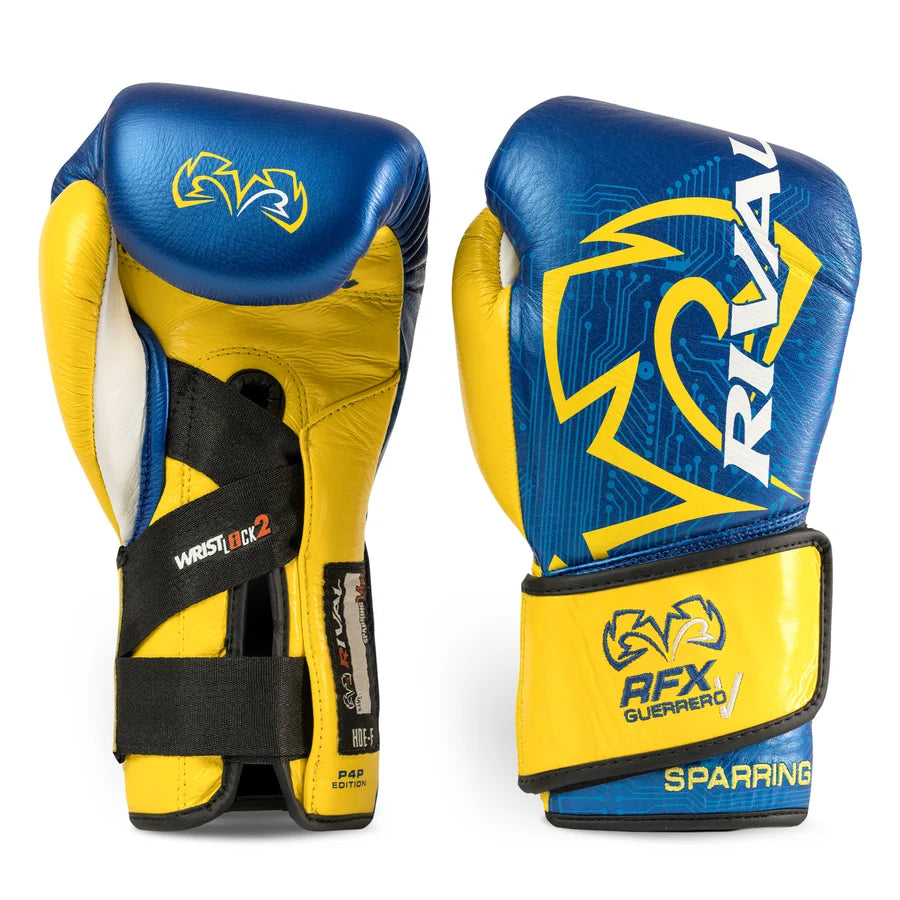 RIVAL RFX-Guerrero-V Gloves P4P Edition Blue Yellow 16OZ
