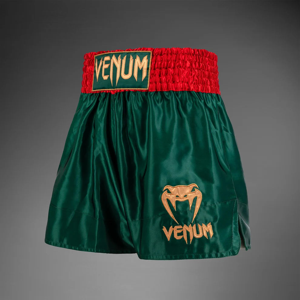 Short Muay Thai Venum Classic Green Red - L