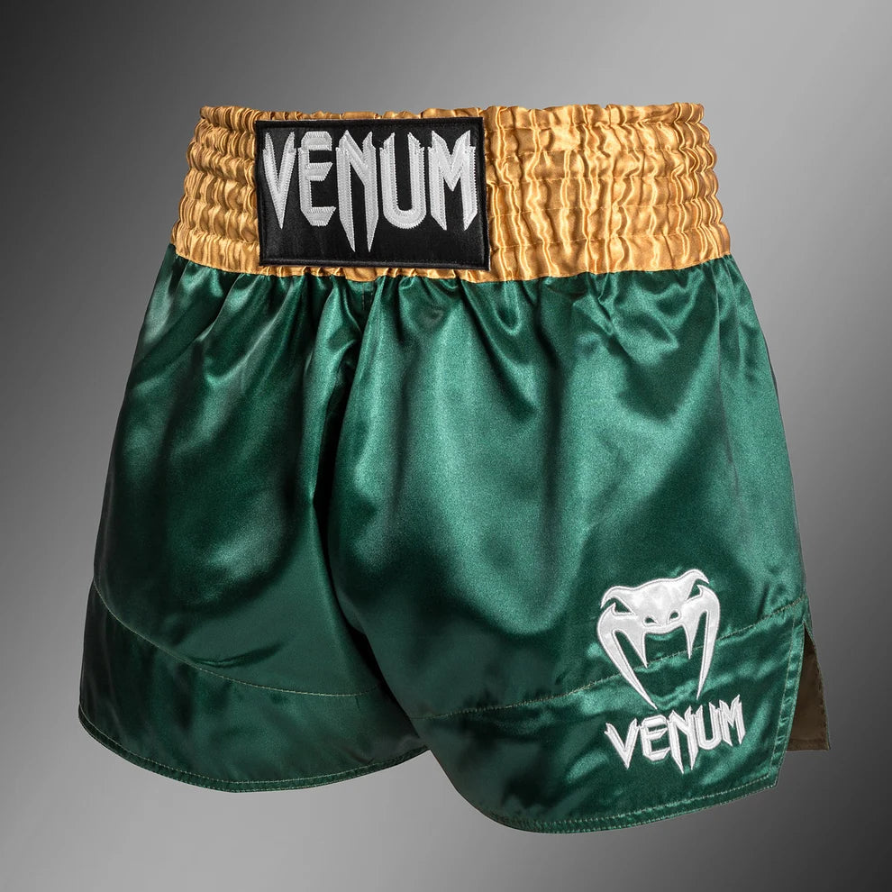 Short Muay Thai Venum Classic Green Gold - S